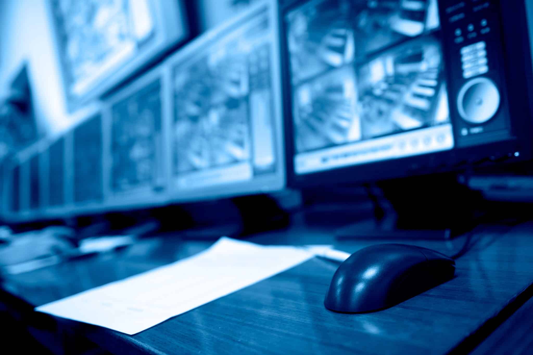 security camera screens