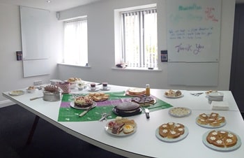 cakes on table charity cortech