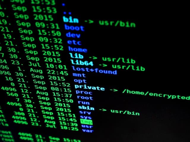 computer screen with code