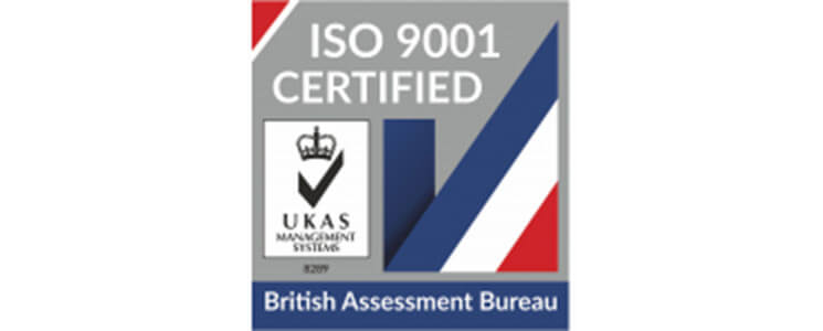 ISO 9001 Certified UKAS Management Systems - British Assessment Bureau Logo